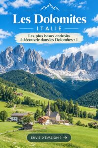 Paysage spectaculaire des Dolomites en Italie, idéal pour un séjour en plein air.