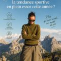Femme dans une tenue trekking moderne, alliant confort et style en pleine nature.
