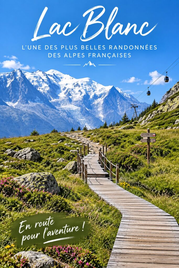 Randonnée au Lac Blanc avec une vue imprenable sur les montagnes des Alpes françaises.