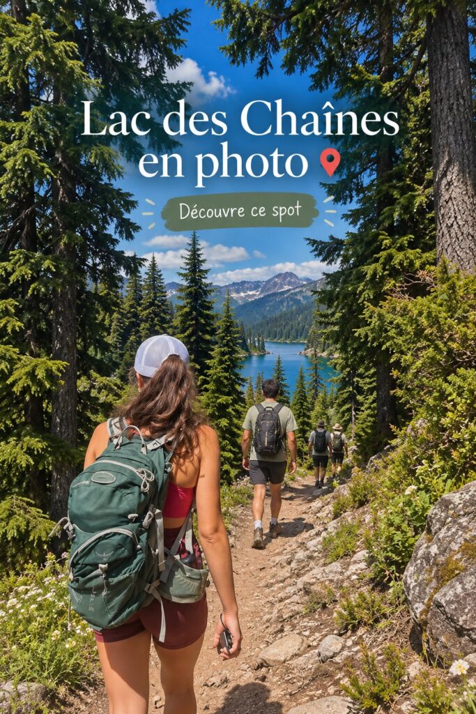 Lac Chains avec des montagnes en arrière-plan, parfait pour les activités de plein air