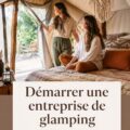 Un espace de glamping confortable avec une tente luxueuse et une vue naturelle