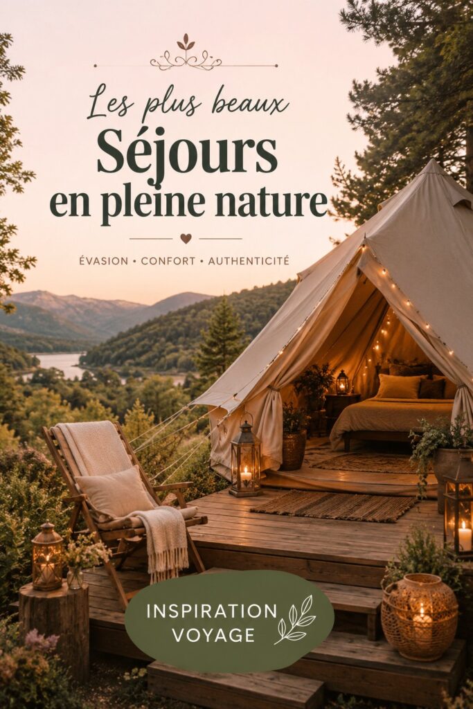 Un magnifique hébergement de glamping en pleine nature, avec tout le confort moderne.