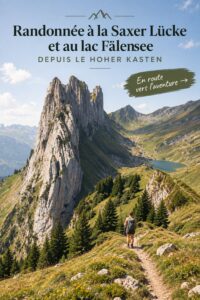 Randonnée à Saxer Lücke avec vue sur le lac Fälensee.
