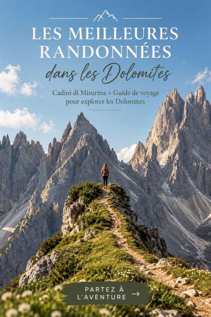 Randonnée dans les Dolomites avec vue sur les Cadini di Misurina