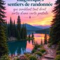 Randonnée sur un sentier pittoresque à travers les montagnes, avec des paysages à couper le souffle.