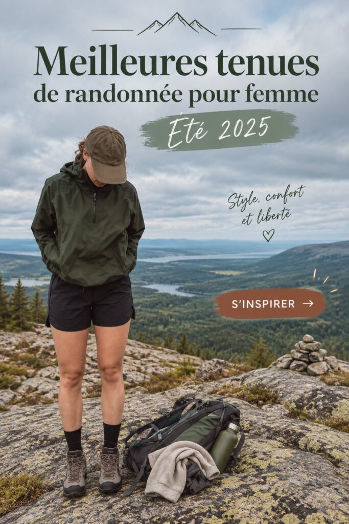 Femme en tenue de randonnée d'été, prête pour l'aventure en pleine nature