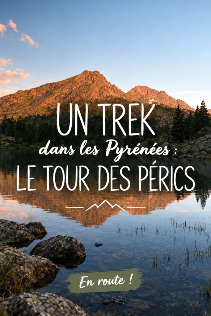 Femme en randonnée sur le sentier des Pérics, Pyrénées