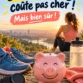 Femme courant dans un parc, illustrant le thème du running à petit budget.