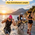 Femme en train de s'entraîner en extérieur pour un Ironman 70.3.
