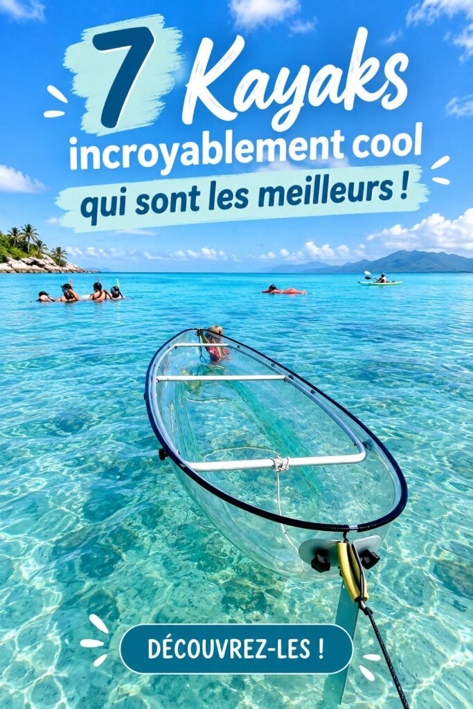 Un kayak coloré et moderne sur un lac paisible, parfait pour l'été