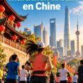 Marathon de Shanghai 2023 avec des coureurs sur la ligne de départ