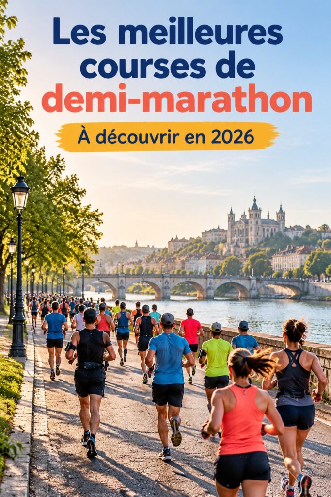 Un groupe de femmes participant à un semi-marathon dans un cadre naturel magnifique.