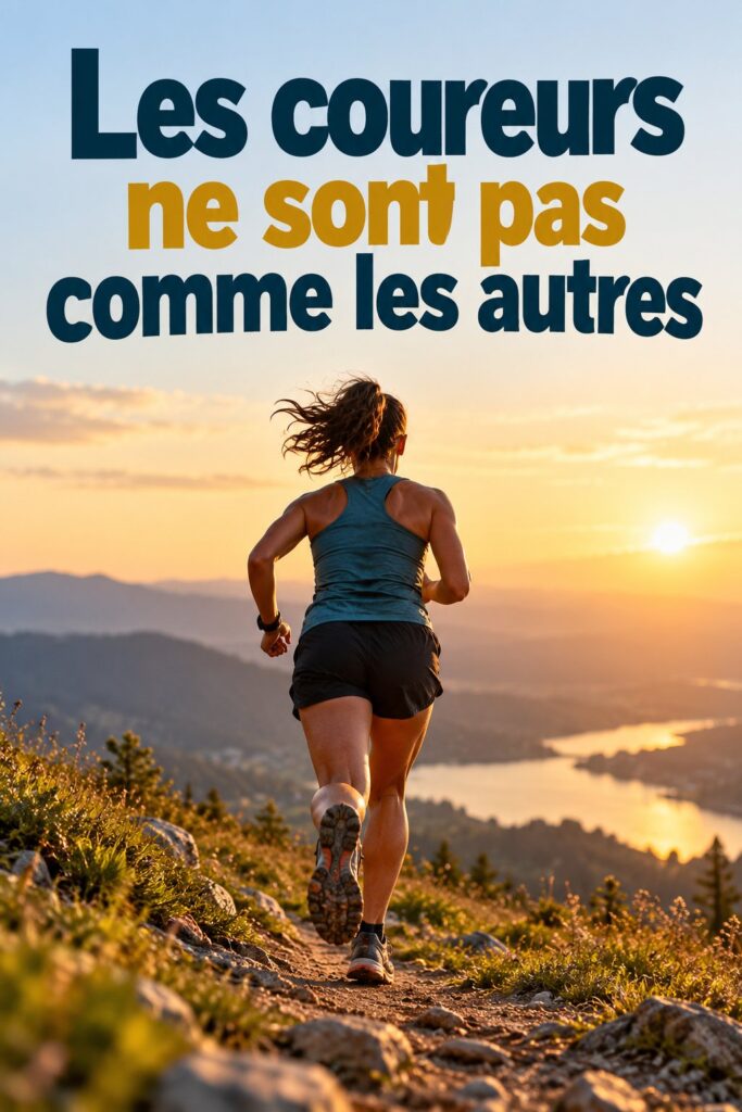 Une femme souriante courant dans un parc, symbolisant la passion du running.
