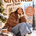 Femme habillée en tenue streetwear d'hiver confortablement stylée dans un décor urbain.